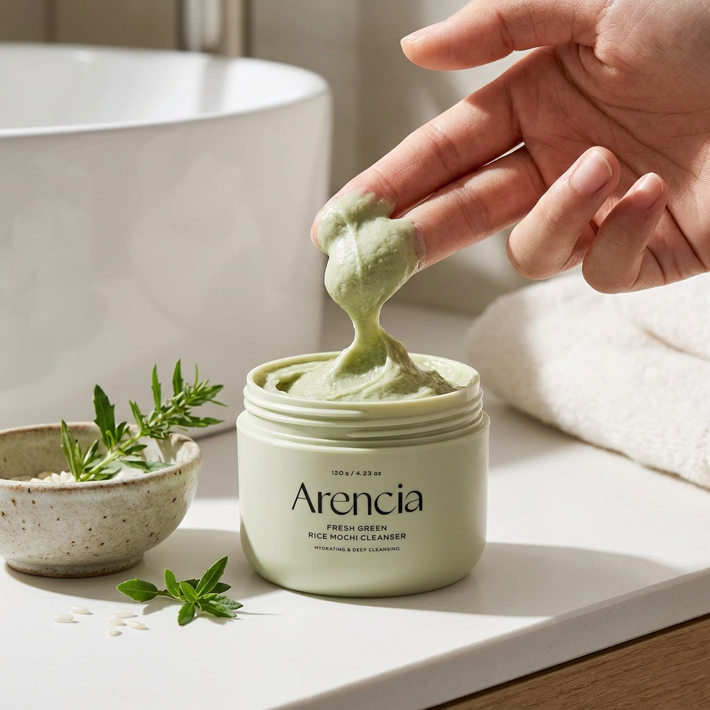 Arencia Fresh Blue Hyssop Rice Mochi Cleanser: reseña y encaje real - commercial_review