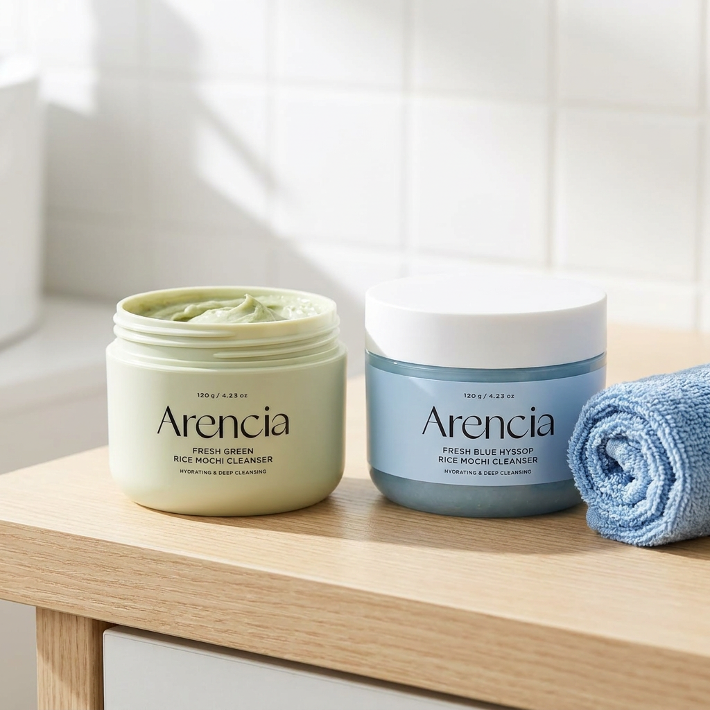 Cuando el nombre no coincide: cómo no equivocarse con "Arencia Fresh Blue Hyssop Rice Mochi Cleanser"